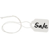 Merangue Merchandise String Tags 1-3/32"x3/4" White 50/pkg