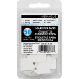 Merangue Merchandise String Tags 1-3/32"x3/4" White 50/pkg