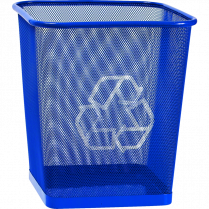Merangue Mesh Recycling Basket Blue