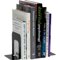 Merangue Steel Non Skid Bookends 5" Black