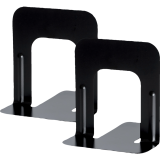 Merangue Steel Non Skid Bookends 5" Black
