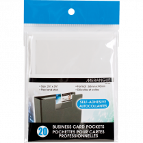 Merangue Self-Adhesive Business Card Pockets 2-1/4"x3-3/4" 20/pkg