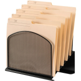 Merangue Mesh Letter Holder 5-Slots Black