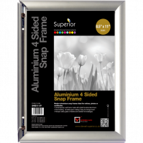 Seco Snap Frame Sign Holder 8-1/2"x11" Silver