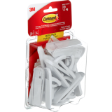 Command&trade; Adhesive Medium Mounting Hooks White 20/pkg