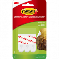 Command&trade; Adhesive Poster Strips 12/pkg