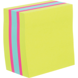 Post-it&reg; Super Sticky Notes Cube 3"x3" Green, Fuchsia and Aqua