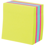 Post-it&reg; Super Sticky Notes Cube 3"x3" Green, Fuchsia and Aqua