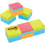 Post-it&reg; Notes Cube 2"x2" Bright 400 sheets per pad 3/pkg