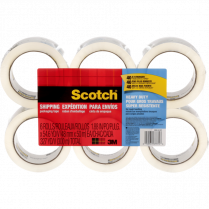 Scotch&reg; Heavy Duty Shipping Packaging Tape 48 mm x 50 m Clear 6/pkg
