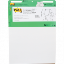 Post-it&reg; Super Sticky Recycled Easel Pad 25"x30" Plain 30 sheets/pad 2 pads/pkg