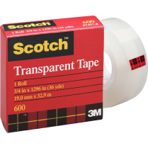 Scotch&reg; Transparent Tape Refill 3/4" (19mm x 33m)