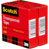 Scotch&reg; Transparent Tape Refill 3/4" (19mm x 33m) 2/pkg