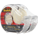 Scotch&reg; Transparent Tape Dispenser Pack 3/4" (19mm x 32.9m) 2/pkg
