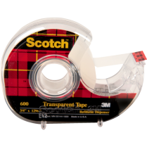 Scotch&reg; Transparent Tape Dispenser Pack 3/4" (19 mm x 32.9 m)