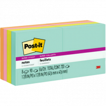 Post-it&reg; Super Sticky Notes 2"x2" Miami 8/pkg