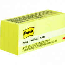 Post-it&reg; Notes 1-1/2"x2" Yellow 12/pkg