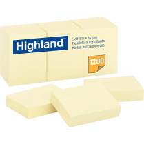 Highland Sticky Notes 1-1/2"x2" Yellow 12/pkg
