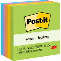 Post-it&reg; Notes 3"x3" Floral Fantasy 5/pkg