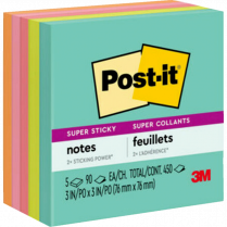 Post-it&reg; Super Sticky Notes 3"x3" Supernova 5/pkg