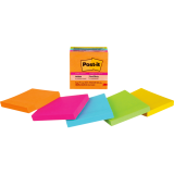 Post-it&reg; Super Sticky Notes 3"x3" Energy Boost 5/pkg