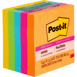 Post-it&reg; Super Sticky Notes 3"x3" Energy Boost 5/pkg