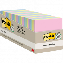 Post-it&reg; Recycled Notes Cabinet Pack 3"x3" Sweet Sprinkles 24/pkg