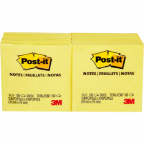 Post-it&reg; Notes 3"x3" Yellow 12/pkg