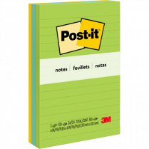 Post-it&reg; Notes Lined 4"x6" Floral Fantasy 3/pkg