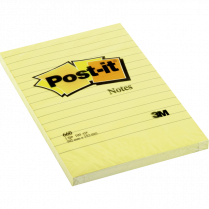Post-it&reg; Notes Lined 4"x6" Yellow