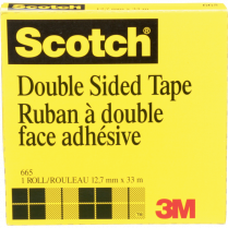 Scotch&reg; Double Sided Tape 1/2" (12.7mm x 32.9m)