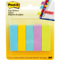 Post-it&reg; Page Markers 1/2"x2" 100 sheets per pad Vibrant Colours 5 pads/pkg