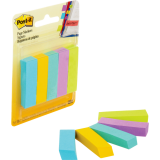 Post-it&reg; Page Markers 1/2"x2" 100 sheets per pad Vibrant Colours 5 pads/pkg