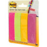 Post-it&reg; Page Markers 1"x3" 50 sheets per pad Ultra Colours 4 pads/pkg