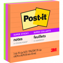 Post-it&reg; Super Sticky Notes 4"x4" Rio De Janeiro 3/pkg