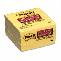 Post-it&reg; Super Sticky Notes Lined 4"x4" Yellow 3/pkg