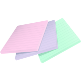 Post-it&reg; 100% Recycled Super Sticky Notes Lined 4"x4" 70 sheets per pad Wanderlust 3/pkg