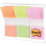 Post-it&reg; Flags 1" 20 sheets per pad Orange, Lime and Pink 3 pads/pkg