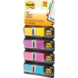 Post-it&reg; Flags 1/2" 35 flags per dispenser Yellow, Purple, Pink and Blue 4 dispensers/pkg