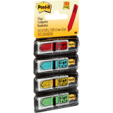 Post-it&reg; Mini Flags Sign Here Arrow Action Set 1/2"x1-11/16" 30 flags x 4 dispensers/pkg Assorted Colours