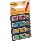 Post-it&reg; Mini Flags Sign Here Arrow Action Set 1/2"x1-11/16" 30 flags x 4 dispensers/pkg Assorted Colours