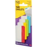 Post-it&reg; Filing Tabs 2"x1-1/2" 6 tabs per pad Primary Colours 4 pads/pkg