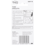 Post-it&reg; Filing Tabs Flat 2"x1-1/2" Assorted 6 tabs/pad 4 pads/pkg