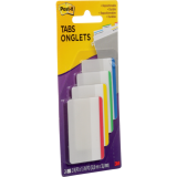 Post-it&reg; Filing Tabs Flat 2"x1-1/2" Assorted 6 tabs/pad 4 pads/pkg