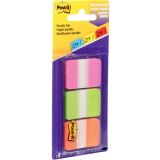 Post-it&reg; Tabs 1" Pink, Green, Orange 3/pkg