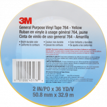3M&trade; 764 Vinyl Tape 2" Yellow