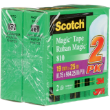 Scotch&reg; Magic&trade; Invisible Tape Refill 3/4" (19mm x 25m) 2/pkg