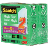 Scotch&reg; Magic&trade; Invisible Tape Refill 3/4" (19mm x 25m) 2/pkg