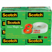Scotch&reg; Magic&trade; Invisible Tape Refill 3/4" (19mm x 25.4m) Clear 8/pkg