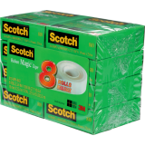 Scotch&reg; Magic&trade; Invisible Tape Refill 3/4" (19mm x 25.4m) Clear 8/pkg